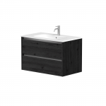 Kame City vonios spintelė 80 cm Juodas Ąžuolas BU/8-3DR/1P1