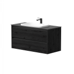 Kame City vonios spintelė 100 cm Juodas Ąžuolas BU/10-3DR/1P2
