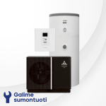 Mitsubishi Heavy Industries Flexible EZY oras-vanduo &scaron;ilumos siurblys su integruota 285 l talpa FDCM140VSX-P galia 18 kW