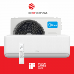 Midea Raynor oro kondicionierius &scaron;ilumos siurblys EX-12RE1N-I komplekte EXH-12RE1N-O galia 3.5/4.2 kW