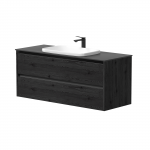 Kame City vonios spintelė 120 cm Juodas Ąžuolas BUD/12-3DR/1P2