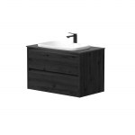 Kame City vonios spintelė 80 cm Juodas Ąžuolas BUC/8-3DR/1P2