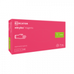 Vienkartinės nitrilinės pir&scaron;tinės Mercator Nitrylex Magenta S 100 vnt.