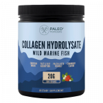 Paleo Powders hidrolizuotas laukinių žuvų kolagenas bra&scaron;kių skonio +Vit C, 500 gr.