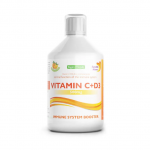 Swedish Nutra skysti vitaminai C + D3 + Cinkas imuniteto stiprinimui, 500 ml.