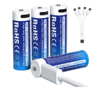 XTAR 14500-1.5V 3000mAh baterijos Li-ION AA LR B4 (4vnt)