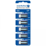 Baterijos A23 12V everActive, 5vnt