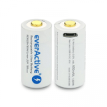 everActive 16340 3V ličio jonų 700mAh mikro USB baterija su apsauga