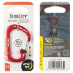 Nite Ize SlideLock aliumininis karabinas, raudonas CSLA3-10-R6
