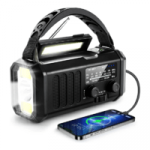 Avarinis radijas su &bdquo;Powerbank&ldquo; 10 000 mAh Juodas XSY33
