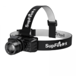 Supfire HL50 galvos žibintuvėlis, USB, 300lm, 200m, Zoom