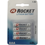 AAA ličio baterijos Rocket Lithium, 4 vnt.