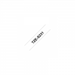 Brother | TZ-S231 Strong Adhesive Laminated Tape | Black on White | TZe | 8 m | 1.2 cm