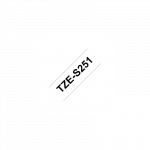 Brother | TZe-S251 Strong Adhesive Laminated Tape | Black on White | TZe | 8 m | 2.4 cm