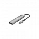 Goobay 76564 Slim 4-Port USB-Hub, USB-C&trade; auf USB-C&trade;, 5 Gbit/s, Grey