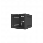 Lanberg | Rack cabinet 10" wall-mount 4U/280x310 (flat pack) with glass door | WF10-2304-10B | Black