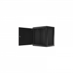 Lanberg | Rack cabinet 19" wall-mount 12U/600x450 for self-assembly with metal door (flat pack) | WF01-6412-00B | Black