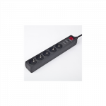Surge Protector SPG5-C-10/ 3 m/ 5 Sockets/ Black