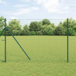 Tvora su stulpais Žalia 1,6 x 10 m Plienas ir PVC