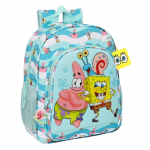 Mokyklinis krep&scaron;ys Spongebob Stay positive Mėlyna Balta 32 x 38 x 12 cm