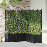 Sodo vazonas 5 pcs Juoda 120 x 120 x 143 cm Plienas