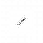 Brother | TZe-FX231 Flexible ID Laminated Tape | Black on White | TZe | 8 m | 1.2 cm