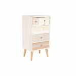 Komoda DKD Home Decor Eglė Natūralus Medvilnė Balta (48 x 35 x 89 cm)