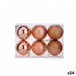 Kalėdinių kamuoliukų rinkinys Varinis Plastmasinis 8 x 9 x 8 cm (24 vnt.)