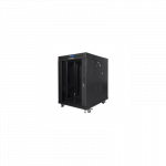 Lanberg | Rack cabinet 19" free-standing 15U/800x1000 (flat pack) with glass door, LCD | FF01-8015-12BL | Black