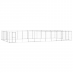 Lauko voljeras &scaron;unims, galvanizuotas plienas, 79,86m&sup2;