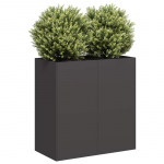 Lovelis, juodos spalvos, 80x40x80cm, &scaron;altai valcuotas plienas