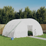 &Scaron;iltnamis su plieniniu rėmu, baltas, 24 m&sup2;, 6x4x2,85 m