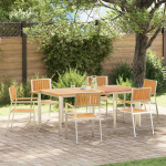 Sodo Kėdė 6 pcs Ruda 56 x 54,5 x 87 cm Kieto teka medžio