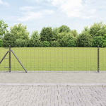 Tvora su stulpais Pilka 0,4 x 25 m Plienas ir PVC