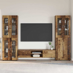 TV spintelių komplektas su stalčių FLORIN 3 pcs Senas medis