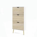 Batų lentyna Balta Medžio Ąžuolas 70,2 x 23,9 x 138,9 cm