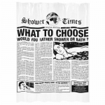 Du&scaron;o užuolaidos Gelco Gazette Juoda PEVA 180 x 200 cm