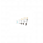 Hue W Starter Kit 9,5W A60 E27, 3pcs, Bridge, Switch | E27 | 9.5 W | Warm White 2700K | Bluetooth and Zigbee