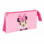 Trigubas penalas Minnie Mouse Rožinė 22 x 12 x 3 cm