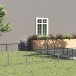 Voljeras &scaron;unims, sidabrinės spalvos, 60m&sup2;, plienas