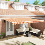 I&scaron;traukiama markizė Geltona ir Oranžinė 500 &times; 350 cm audinys