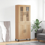 Komoda, sonoma ąžuolo spalvos, 69,5x34x180cm, apdirbta mediena