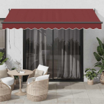 Automatinė i&scaron;traukiama markizė, bordo spalvos, 350x250cm