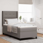 LED Čiužinio Lova su čiužiniu Taupe 90 x 200 cm audinys