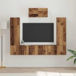 TV spintelių komplektas 7 pcs Senovinis medis Apdirbta mediena