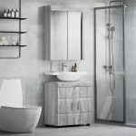 Vonios baldų rinkinys TULUM 2 pcs Pilkas Sonoma 60 x 34 x 63 cm