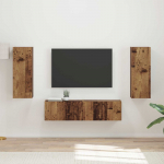 TV spintelių komplektas 2 pcs Senas medis Apdirbta mediena