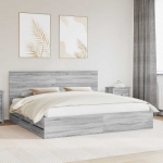 Lovos rėmas Pilkas Sonoma 200 x 200 cm Inžinerinė mediena