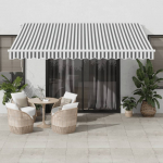 Automatinė i&scaron;traukiama markizė, antracito ir balta, 400x350cm