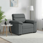 Sofa-kėdė, tamsiai pilka, 100x81x84 cm, audinys